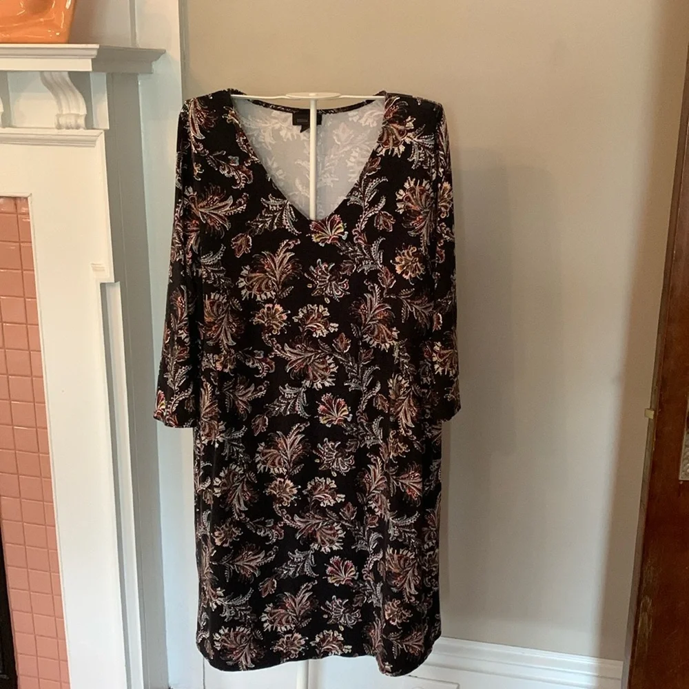J.Jill Wearever collection floral paisley 3/4 sleeve dress. Worn 1x‎